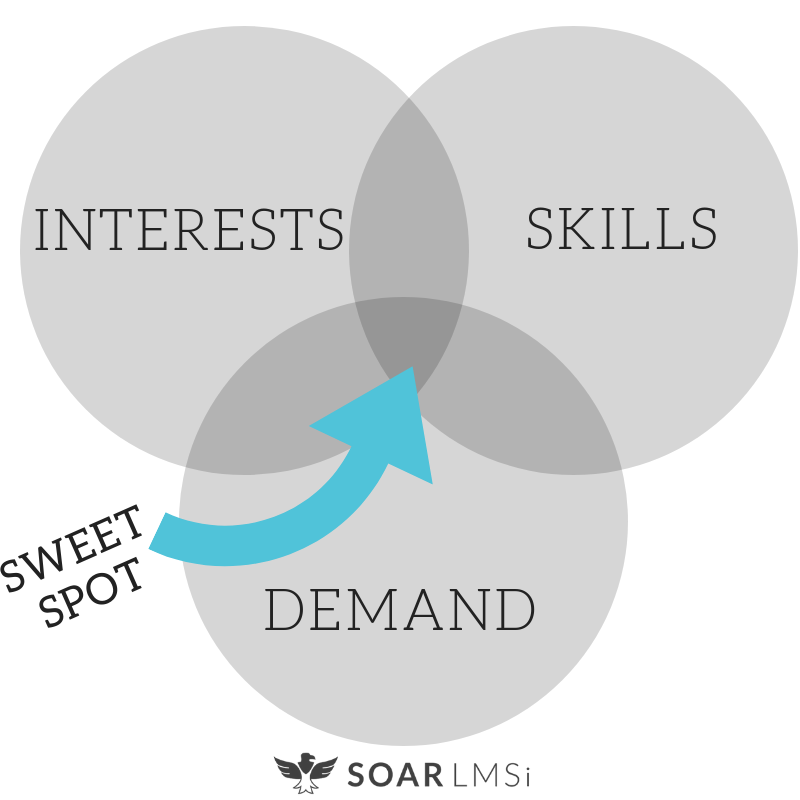 Sweet spot course topic selection online learning managment